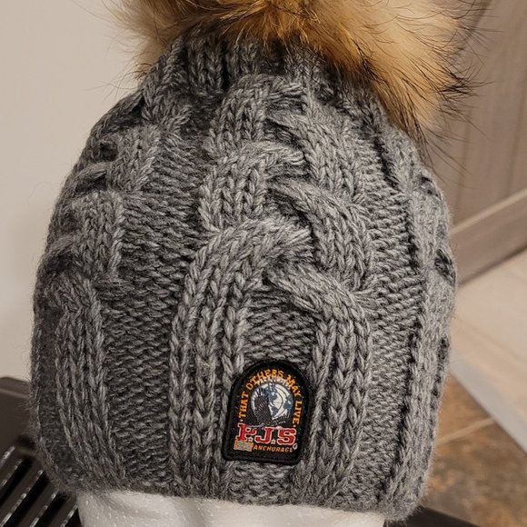 PARAJUMPER  winter cable hat, gray color - Picture 6 of 12